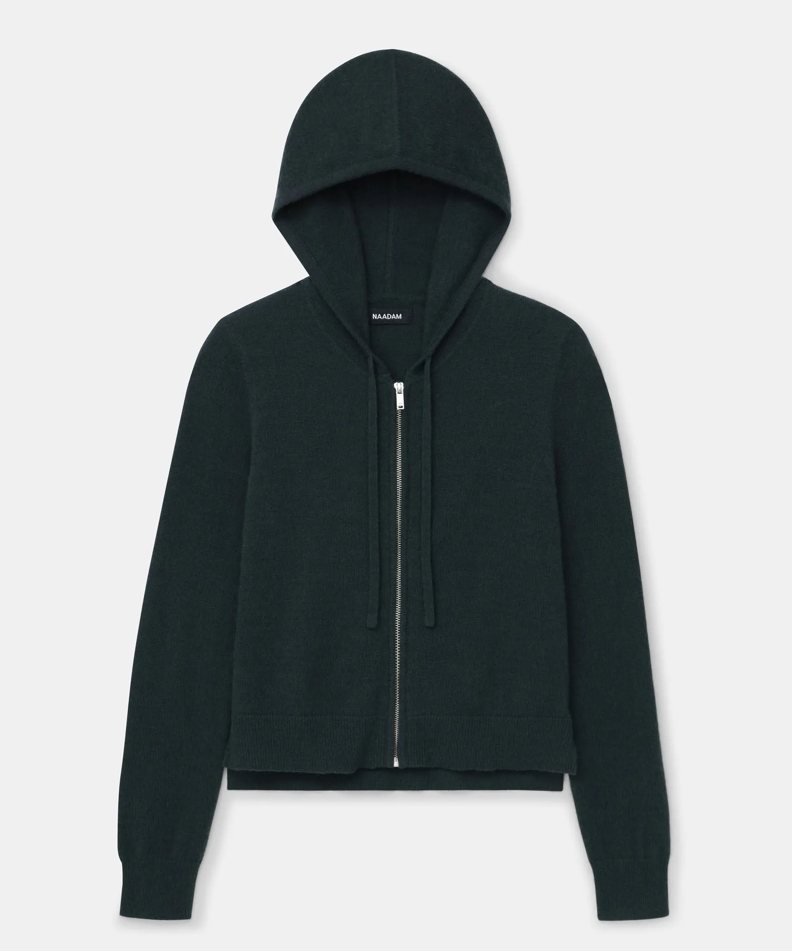 Signature Cashmere Cropped Zip Up Hoodie