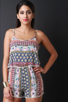 Spaghetti Strap Bohemian Romper