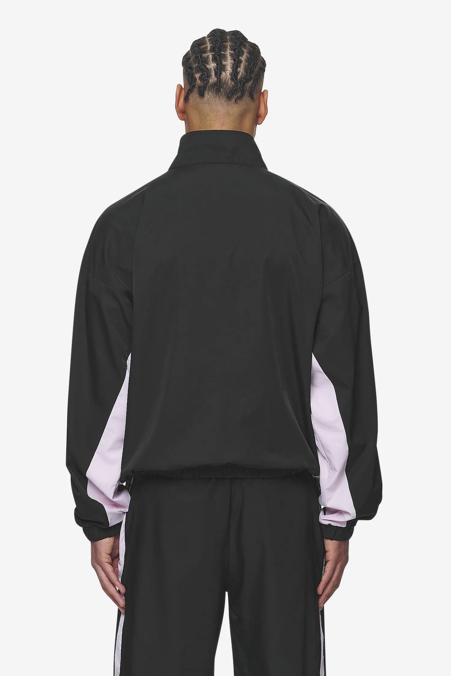 Stow Boxy Track Jacket Black Bubblegum