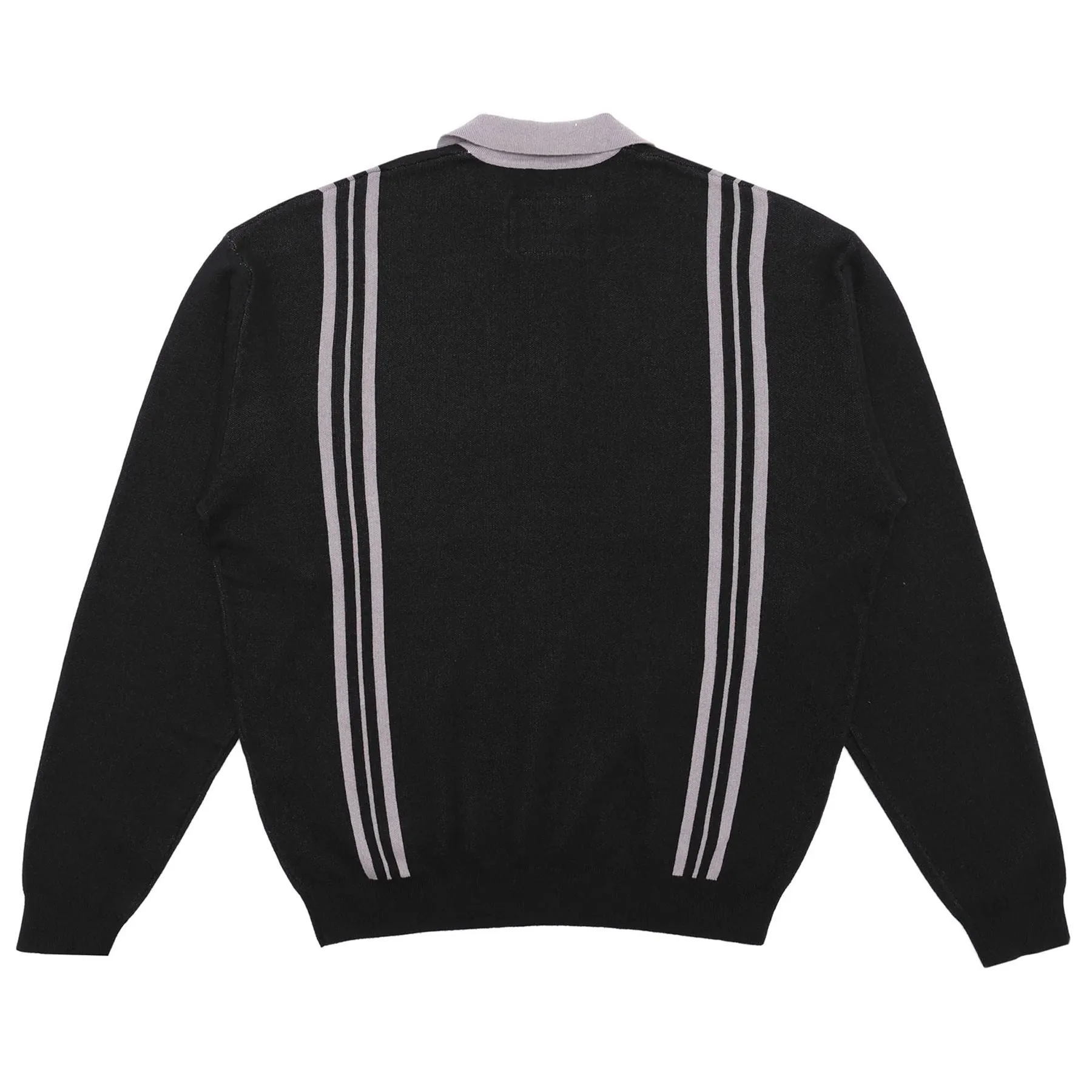 Sutton LS Sweater Polo Shirt Black - SS24