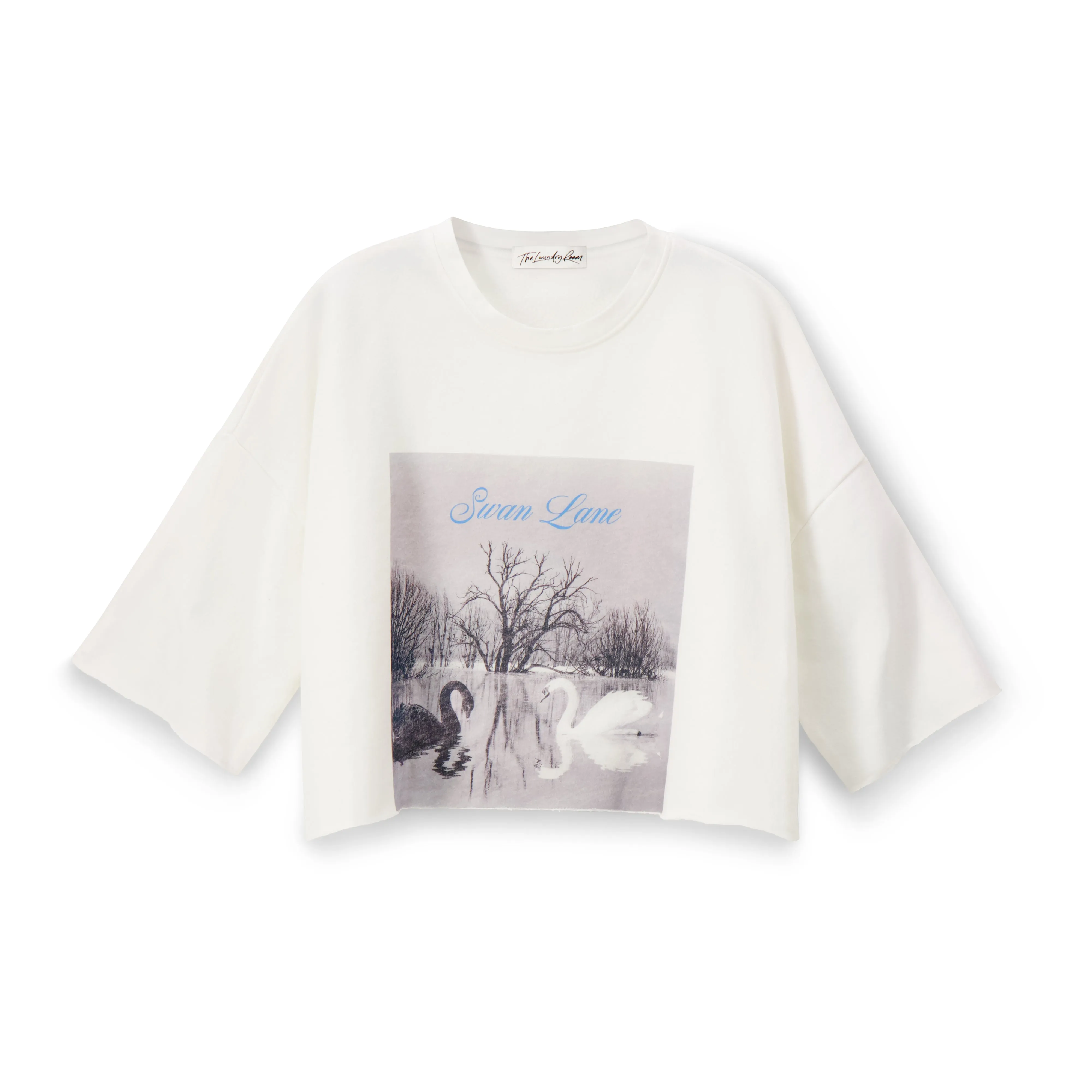 Swan Lane - Crop Jumper - White