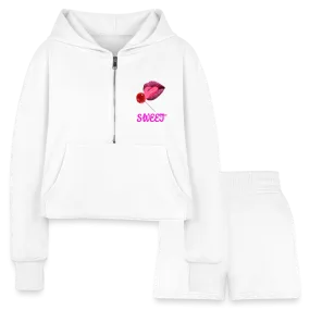 Sweet Clothing Women’s Cropped Hoodie & Jogger Short Outfit Set