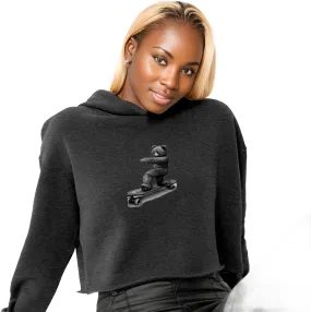 Teddy Ride Shred Women's Cropped Fleece Hoodie