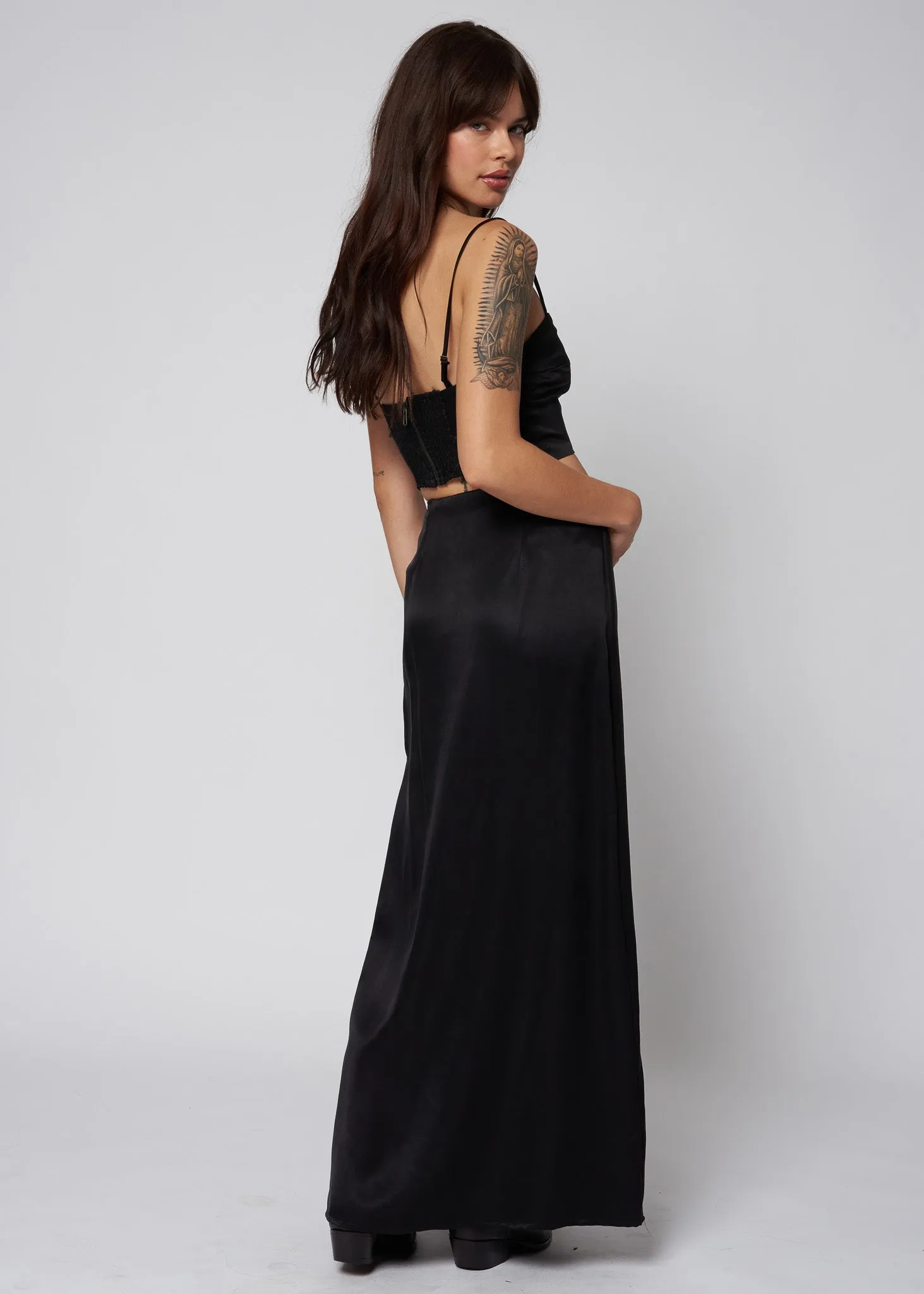 THE CUPRO SILKY DANI MAXI SKIRT