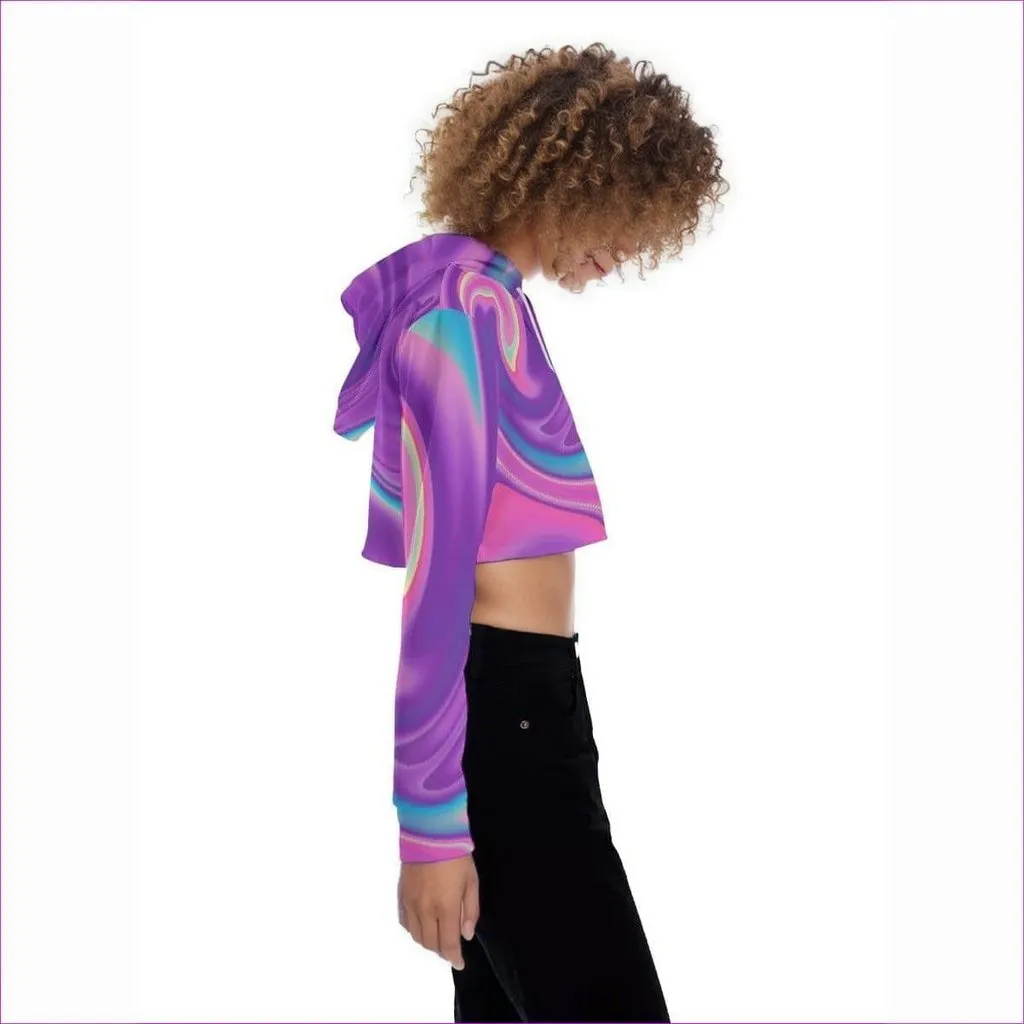 Tie-Dye Women's Crop Top Hoodie