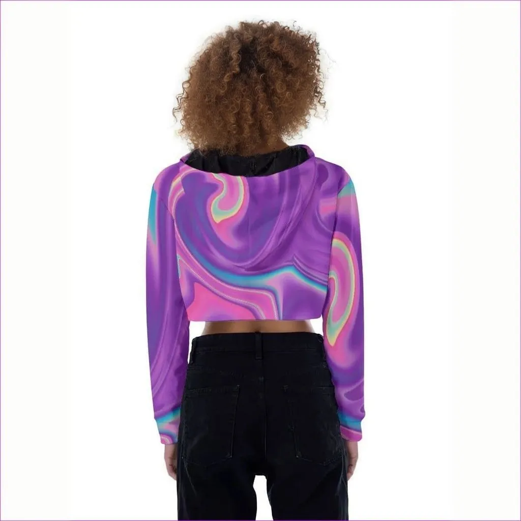 Tie-Dye Women's Crop Top Hoodie