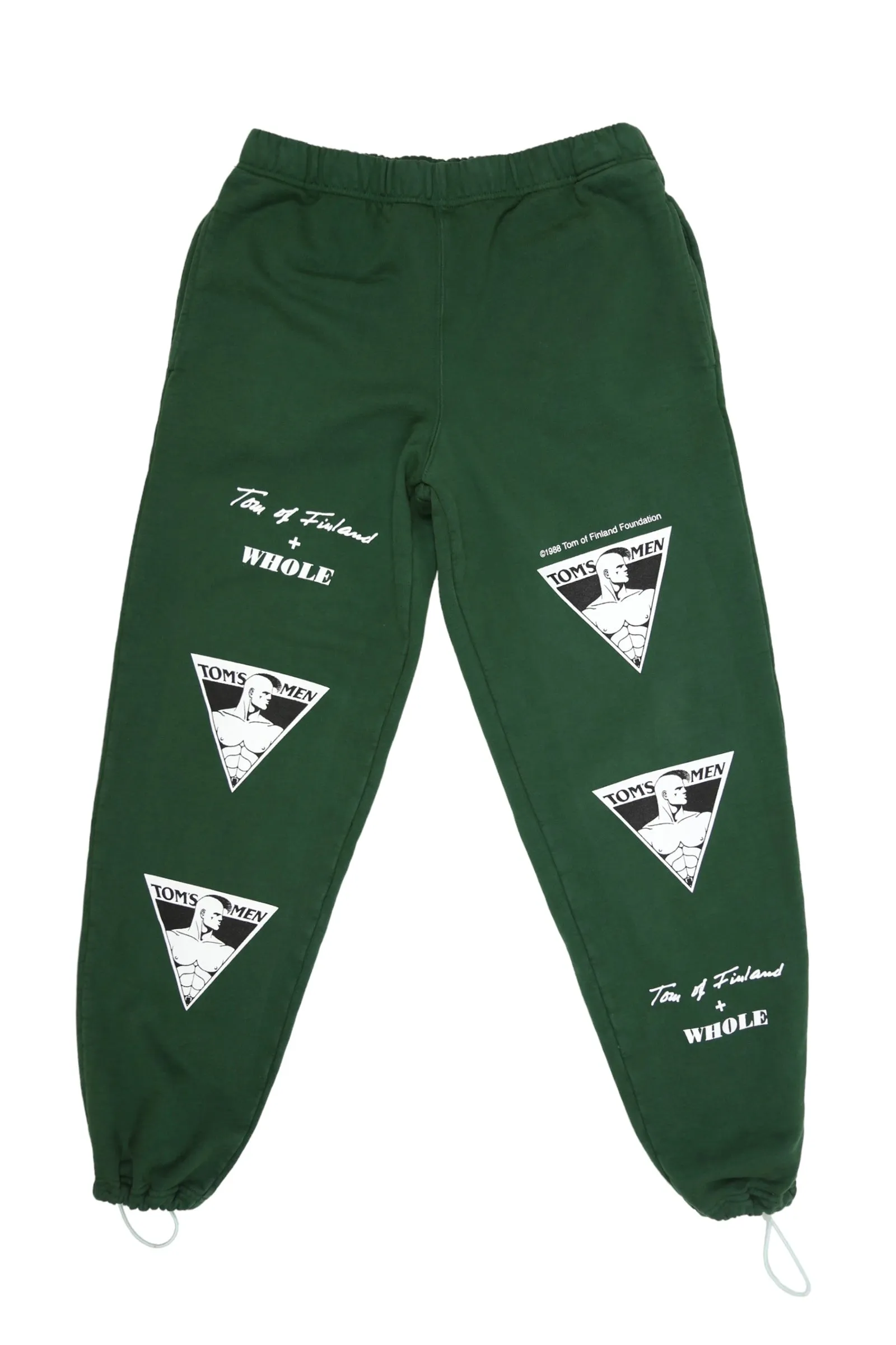 TOM OF FINLAND x WHOLE PUNK LOGO SWEATPANTS GREEN