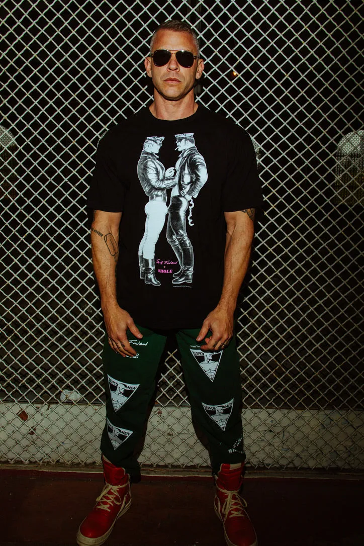 TOM OF FINLAND x WHOLE PUNK LOGO SWEATPANTS GREEN