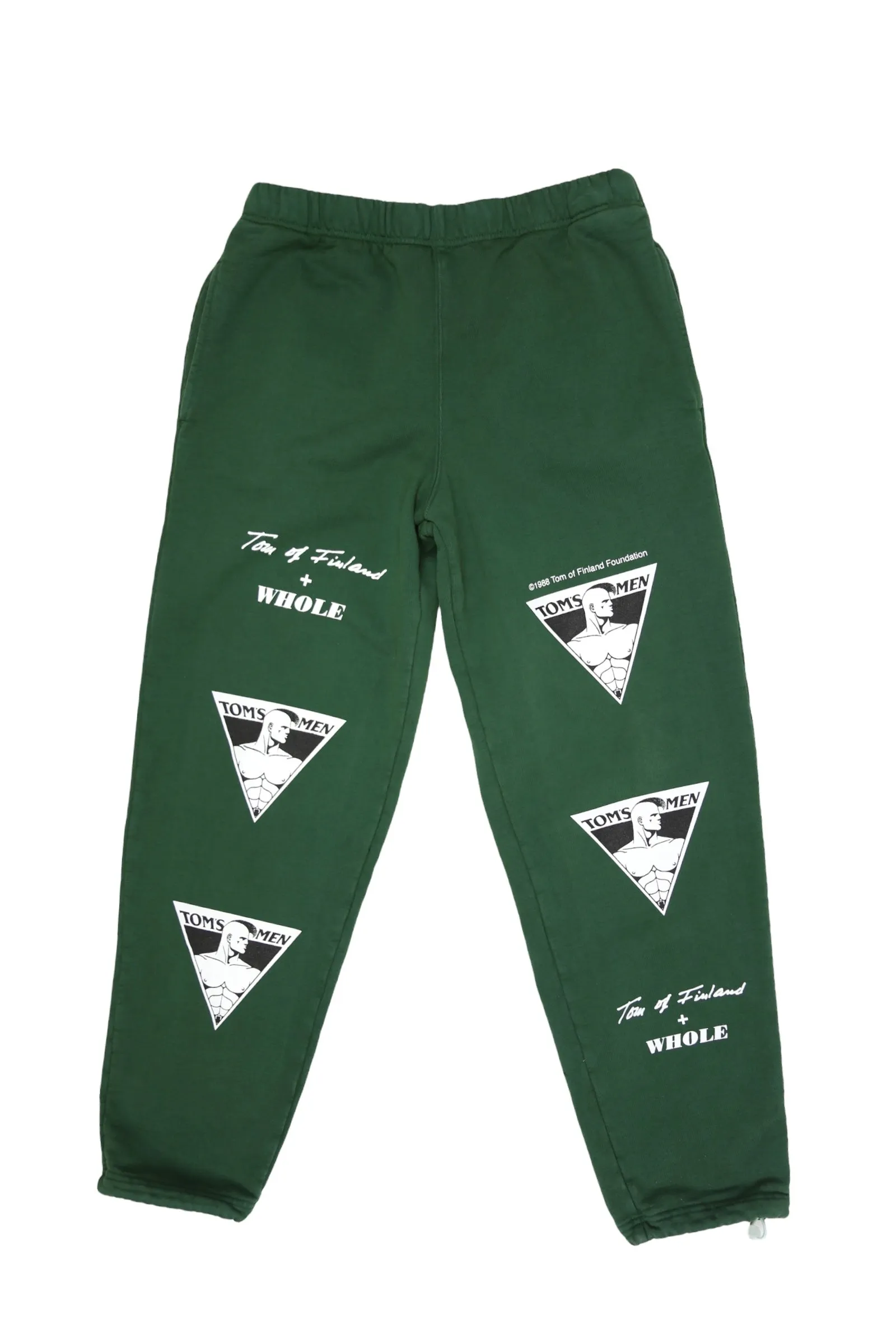 TOM OF FINLAND x WHOLE PUNK LOGO SWEATPANTS GREEN