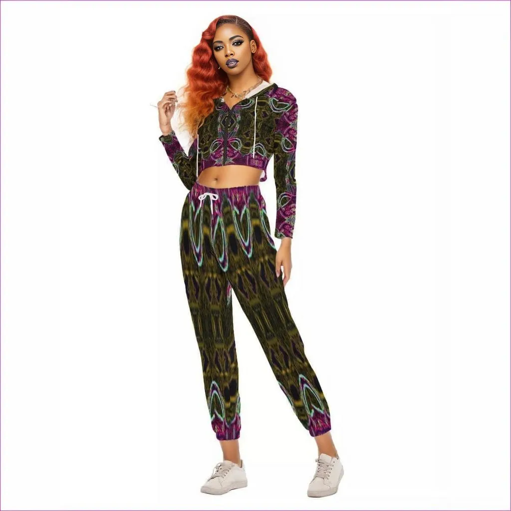 Tribalist Women's Crop Hoodie Sports Set