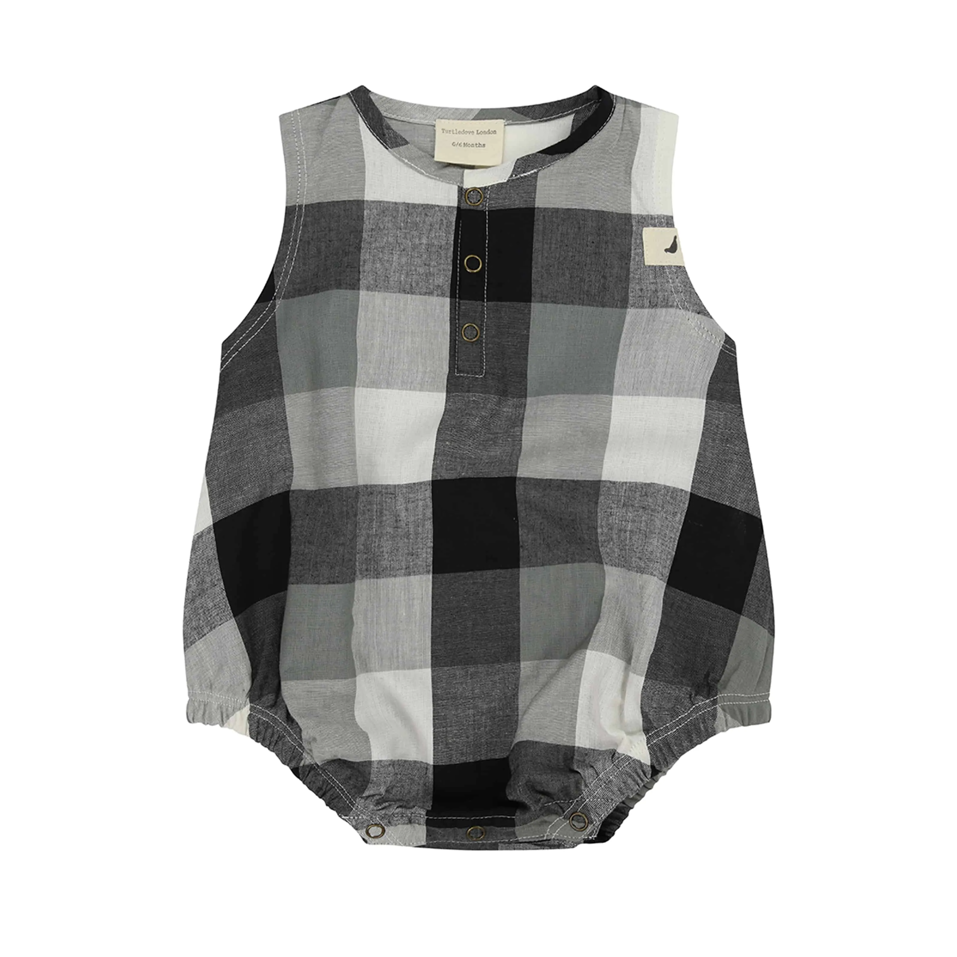 Turtledove London Check Woven Bubble Romper