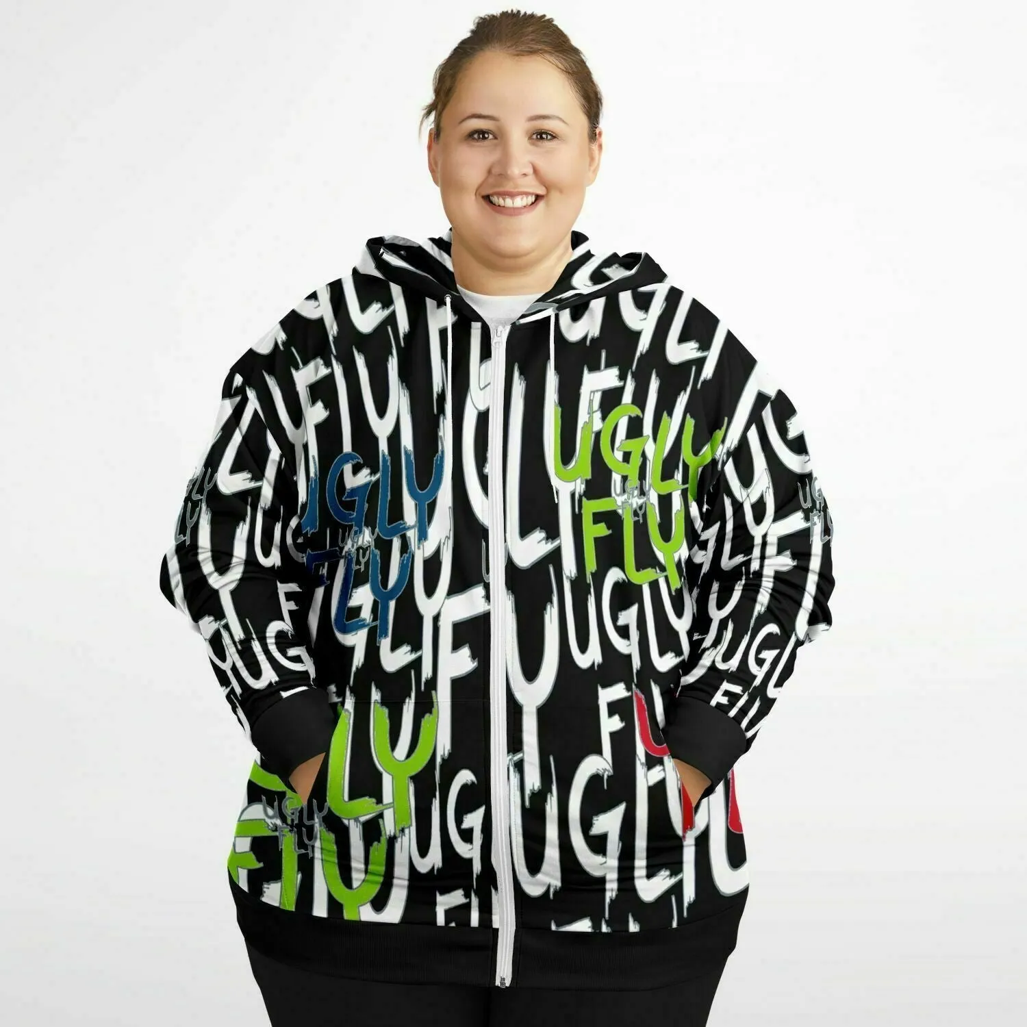 Ugly Fly Premium Fashion Voluptuous ( ) Plus-size Ziphoodie