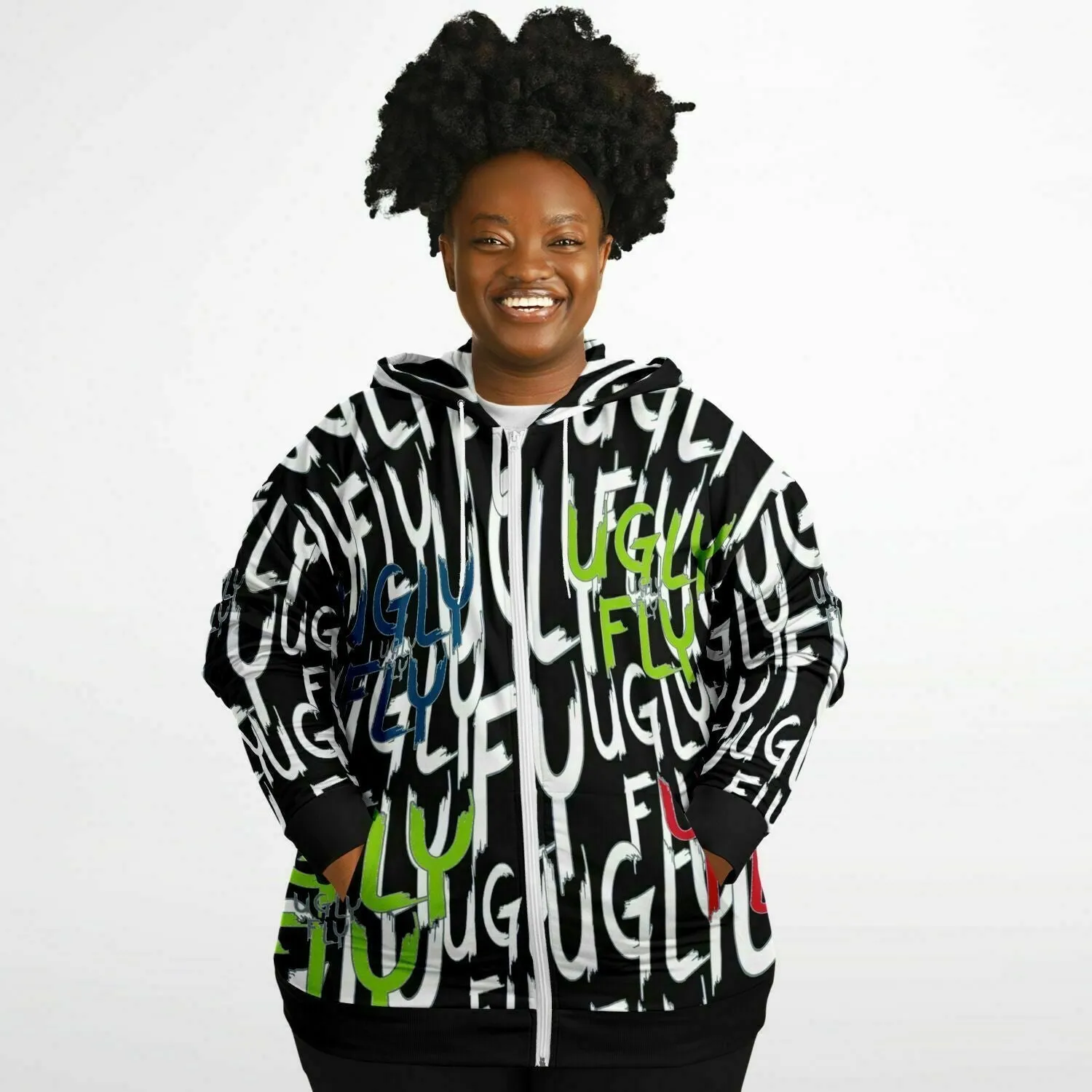 Ugly Fly Premium Fashion Voluptuous ( ) Plus-size Ziphoodie