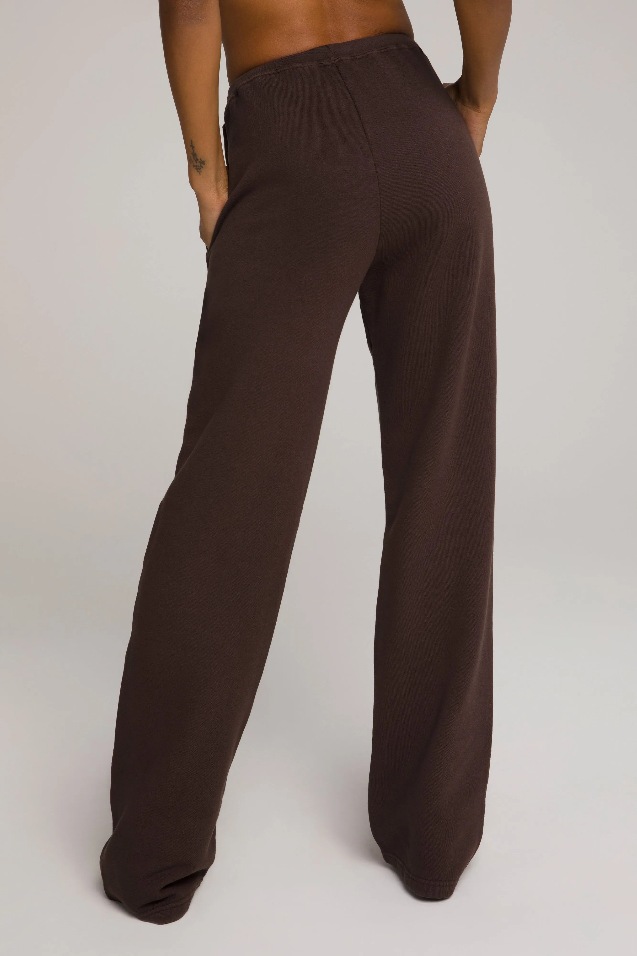 WIDE LEG SWEATPANTS | COFFEE001