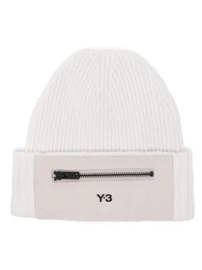 Y-3 Nylon Patch Beanie - Off White