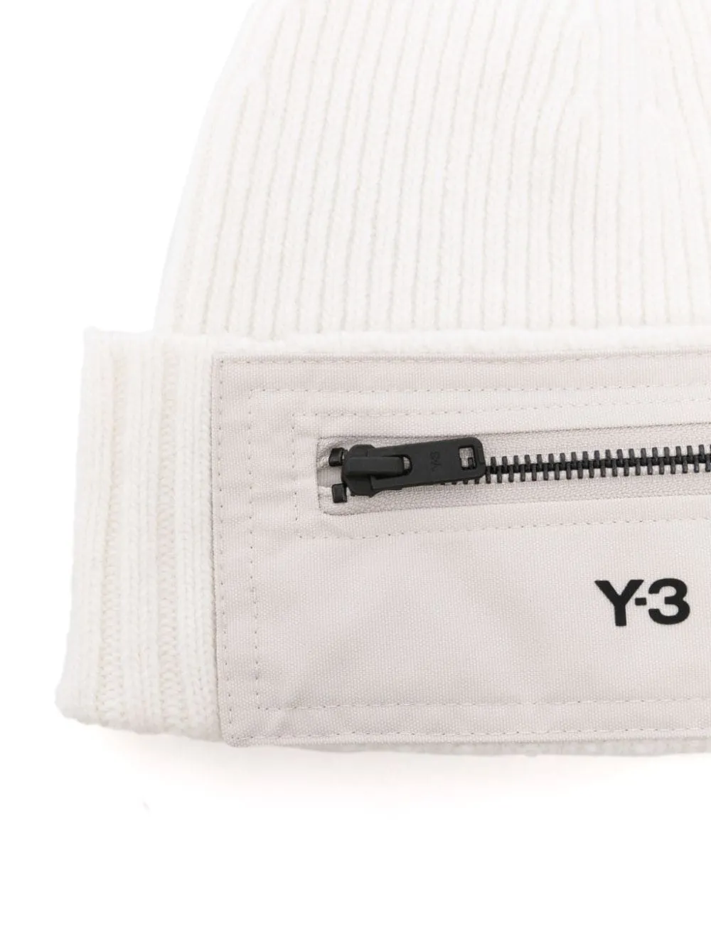 Y-3 Nylon Patch Beanie - Off White