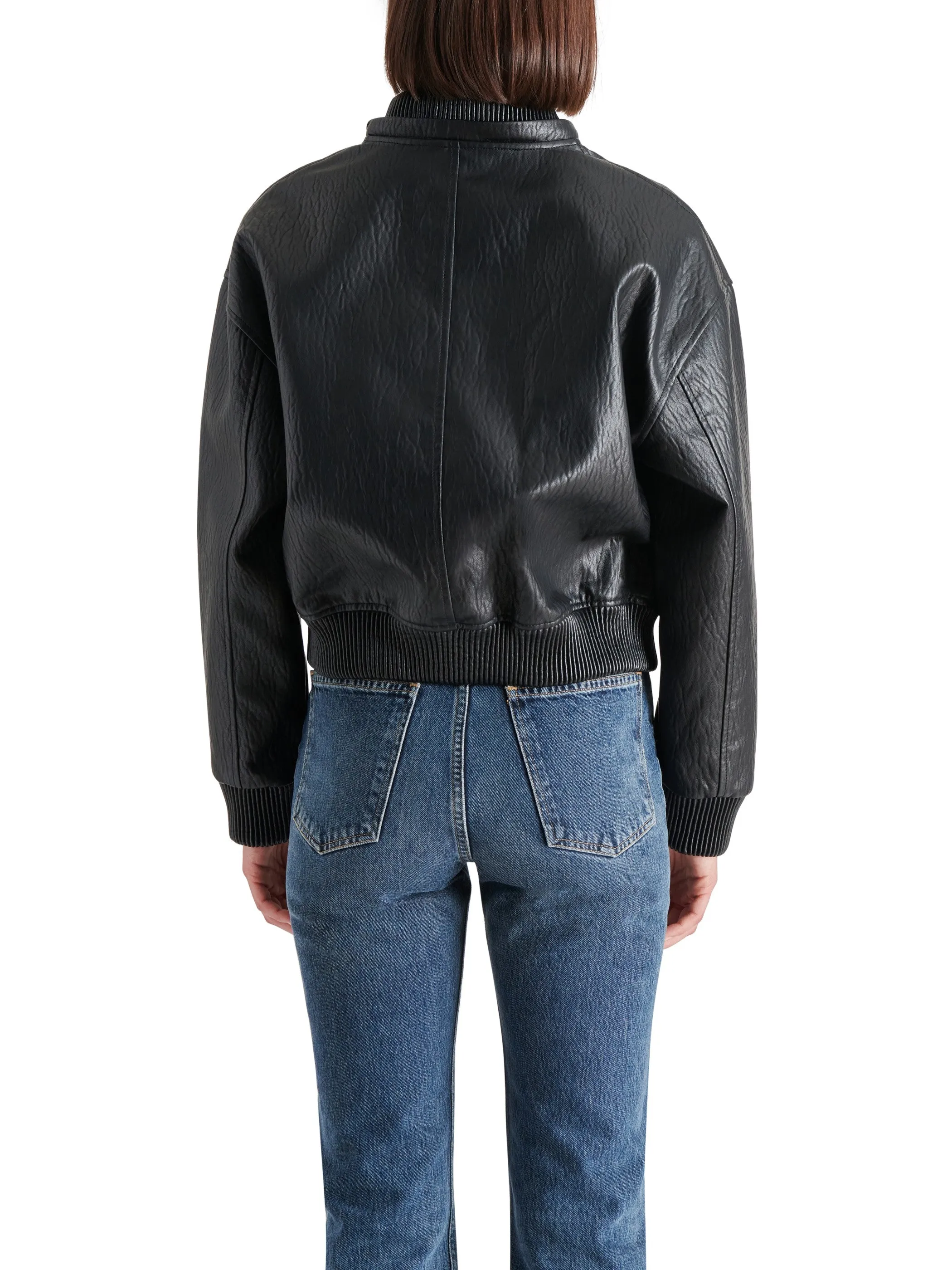 Zephyra Hooded Vegan Leather Jacket